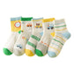 Syga 5 Pairs Baby Girl & Baby Boy Socks, Toddlers Infant Cotton Warm Stretch Crew Socks With Multicar Design, Suitable For 9 Mon