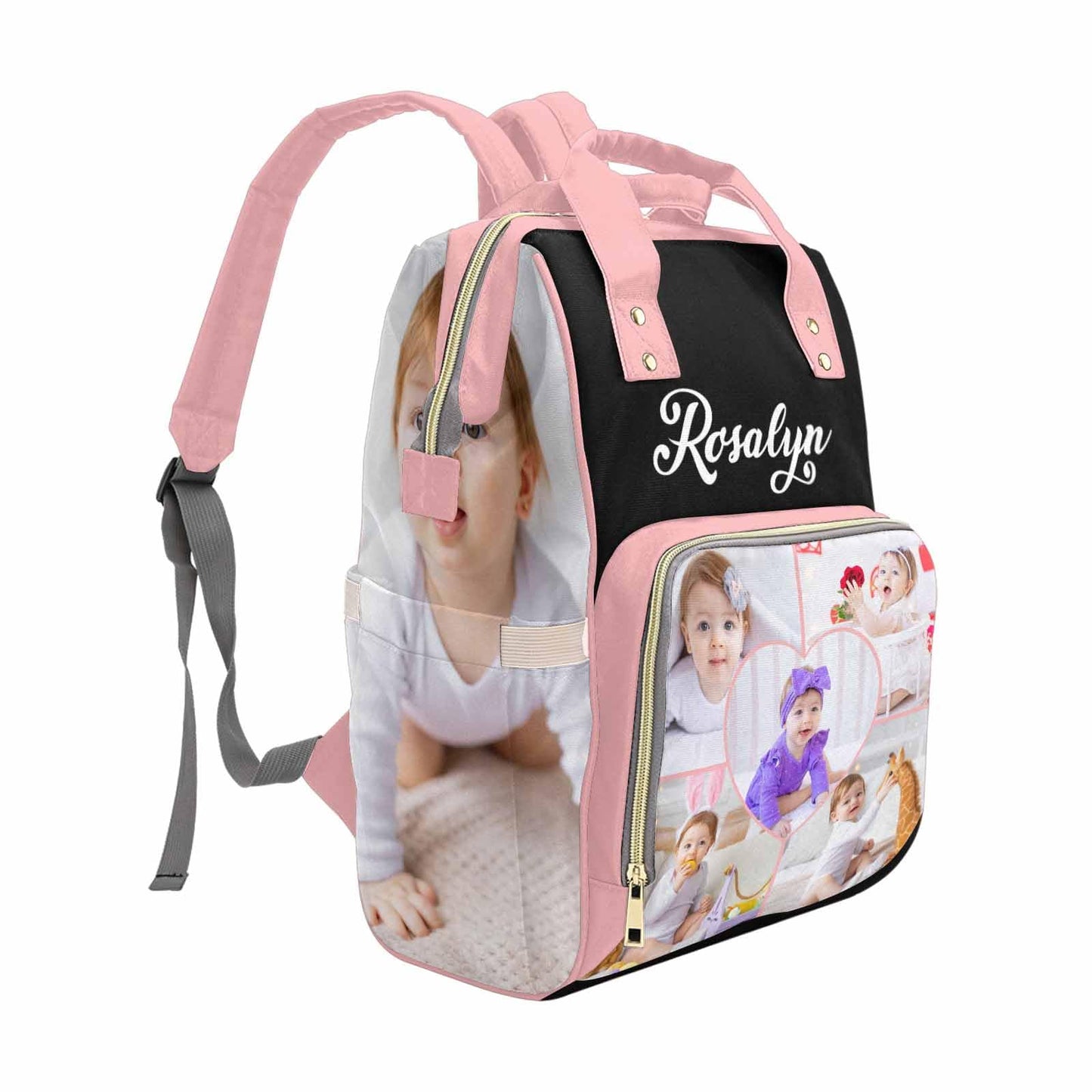 M Yescustom Custom Diaper Bag For Girls Boys Baby Large Capacity Backpack With Photo Personalized Baby Diaper Bags For Mom Water