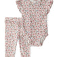 CarterS Baby Girl 2 Piece Ruffle Floral Bodysuit & Pant Set | Soft Cotton With Pants | Cute Baby Clothing 197233655609_19723365