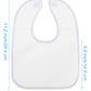 30 Pack Sublimation Blanks Baby Bibs Bulk 2 Ply Waterproof Absorbent White Bibs Unisex Baby Drool Bib With Hook And Loop Sublima