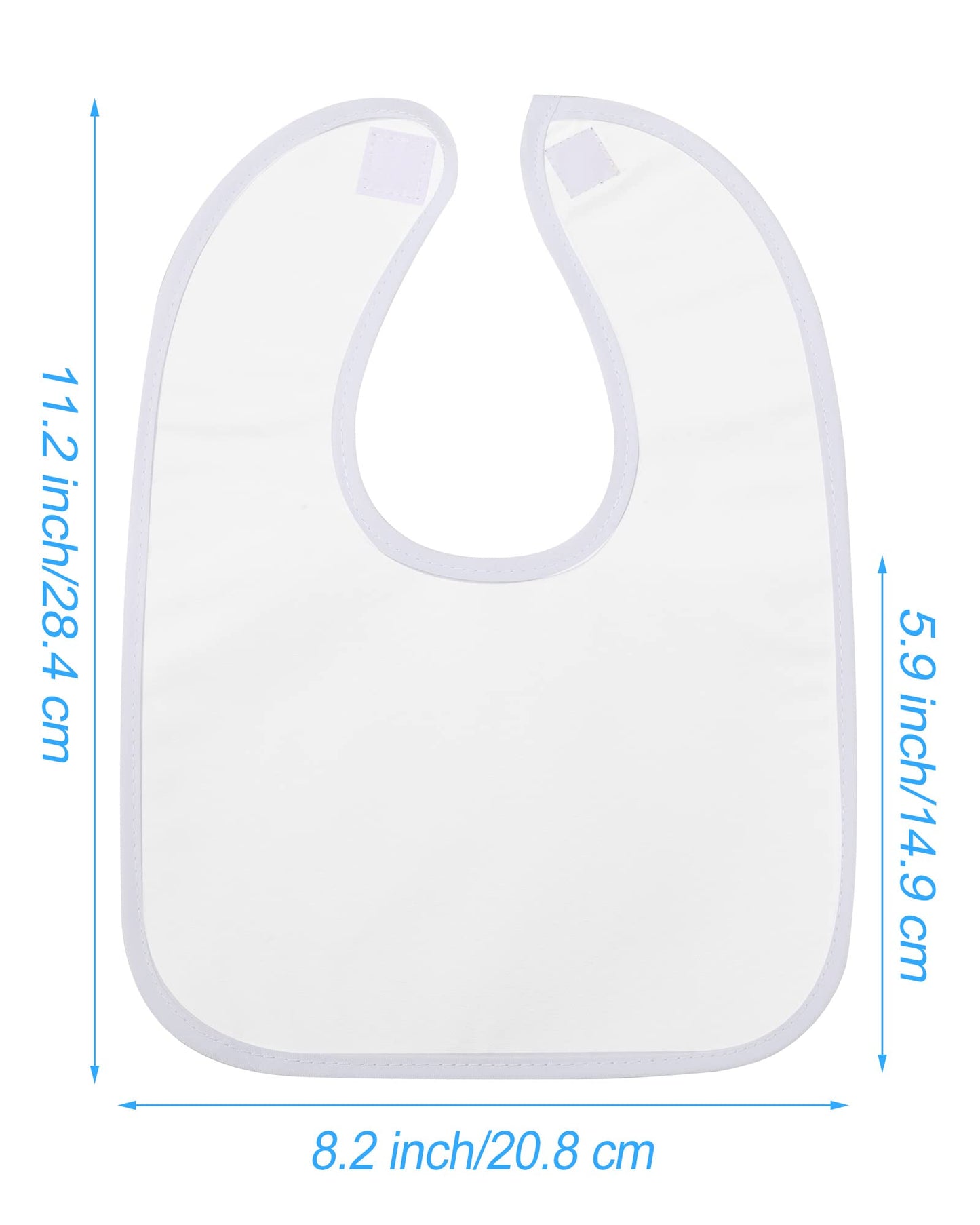 30 Pack Sublimation Blanks Baby Bibs Bulk 2 Ply Waterproof Absorbent White Bibs Unisex Baby Drool Bib With Hook And Loop Sublima