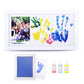 NWK DIY Family Photo + Family Hand/Footprints Kit with 10 X 17inch Elegant White Wood Picture Frame, Non-Toxic Watercolor Paints