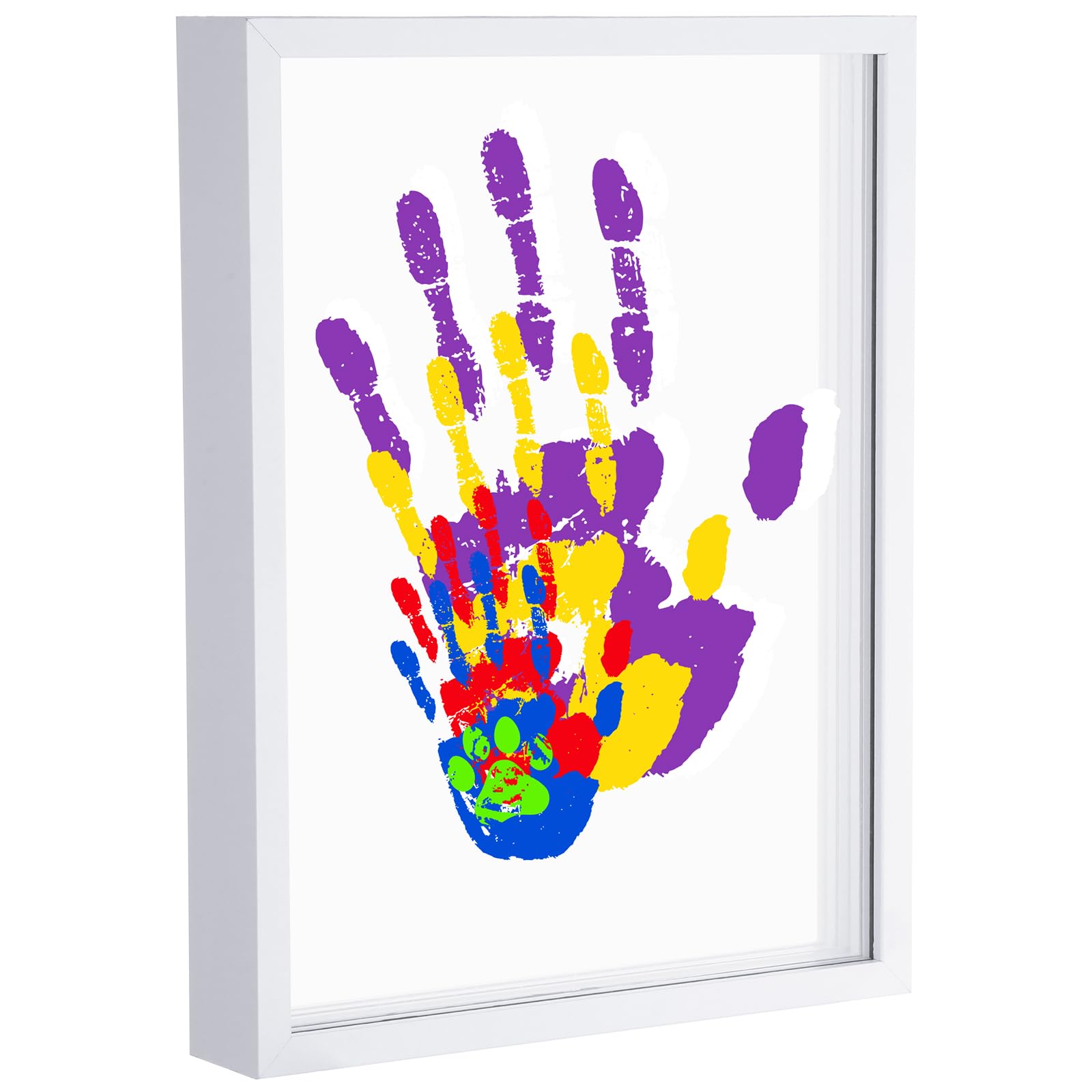 Suzile DIY Handprint Kit for New Parents - Mother's Day Father's Day Gifts,Baby Handprint Frame with 5 Acrylic Boards & 6 Colors