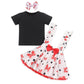 First Birthday Outfit Girl: Dress Up Clothes For Little Girls Newborn Princess T-Shirt Mini Tutu Suspender Bowknot Skirt Headban
