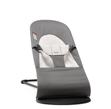 BabyBjrn Bouncer Balance Soft, Cotton/Jersey, Dark Gray/Gray 2-in-1 Adjustable Baby Bouncer Seat and Toddler Chair, Newborn to T