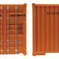 Walthers SceneMaster HO Scale Model of Hapag Lloyd (Orange, Blue) 40 Hi Cube Corrugated Side Container,949-8254