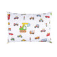 Kids Toddler Pillowcases 100% Cotton 14X19 2 Packs Fits Kid Toddler Bedding Pillow 14X19, 13X18 Small Pillow (Construction Vehic