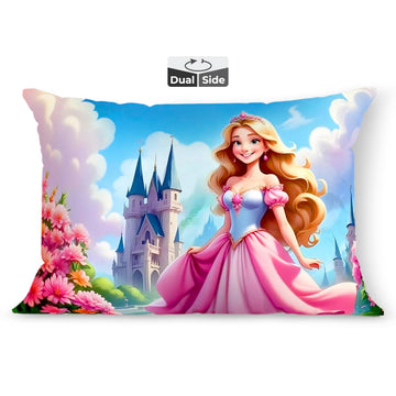 Brizberry Kids Pillow Cushion With Super Soft Fabric | Animal & Cartoon Prints | 12X18 Inches (Design 12)