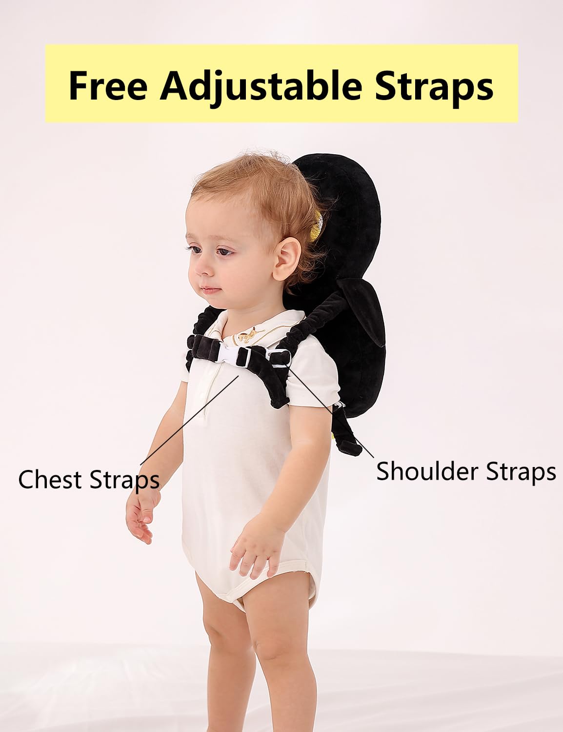 Toddler Baby Head Protection Cushion Backpack Wear,Penguin
