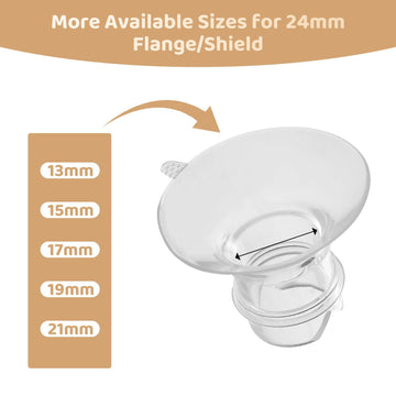 Suniceme Flange Inserts 17Mm Compatible With Medela/Spectra/Tsrete/Elvie/Momcozy/Bellababy Breast Pump 24Mm Shields/Flanges, Red