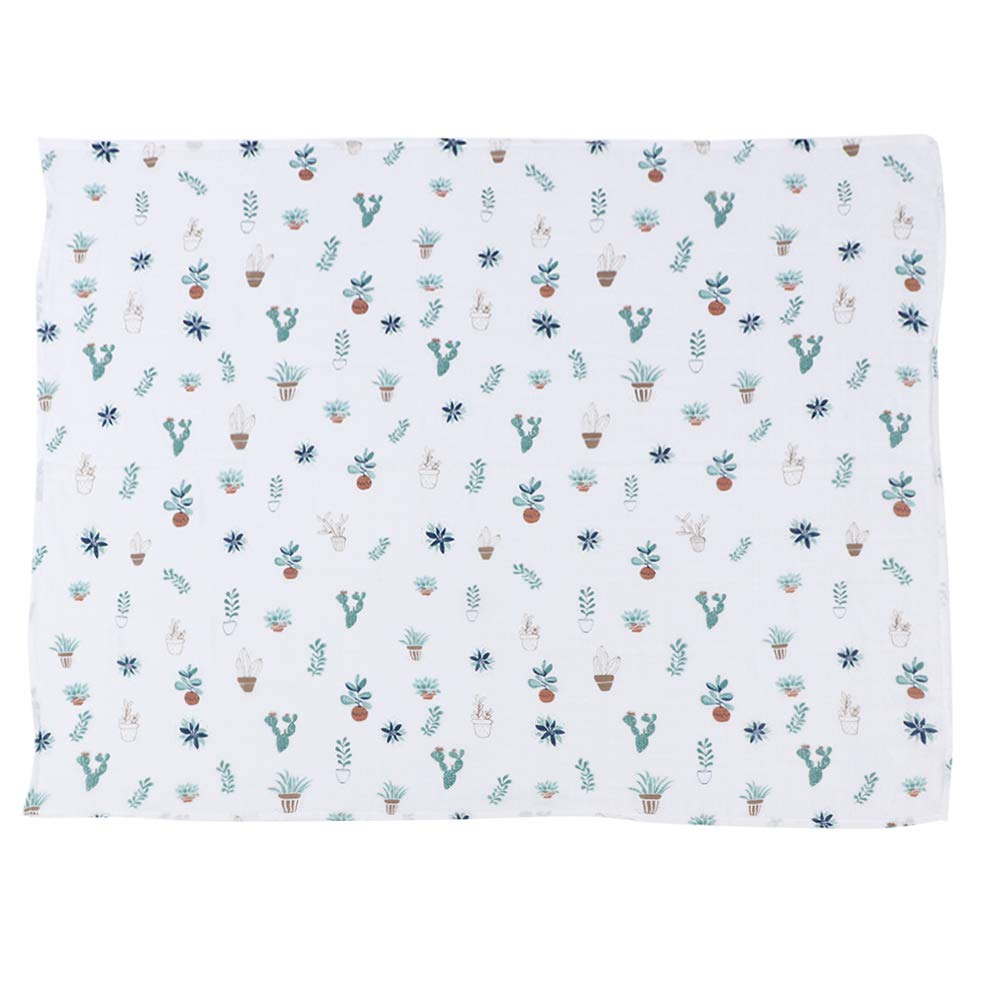 3NH Baby Washcloths, Baby Bath Towel Ultra Absorbent Soft for Bath(Green Leaf Potted Plants, 130 * 110cm)