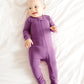 Vaenait Baby Toddler Boys Girls Solid Footie Pajama Cozy Modal Purple 18M