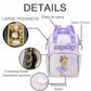 M Yescustom Personalized Diaper Bag With Name, Custom American Cute Baby Princess With Crown Waterproof Nylon Mommy Nursing Dayp