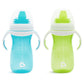 Munchkin Gentle Transition Sippy Cup With Trainer Handles, 10 Ounce, 2 Pack, Blue/Green