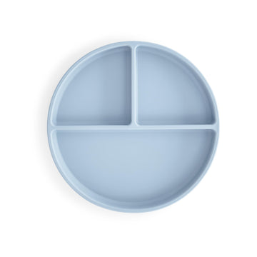 mushie Silicone Suction Plate | BPA-Free Non-Slip Design (Powder Blue)