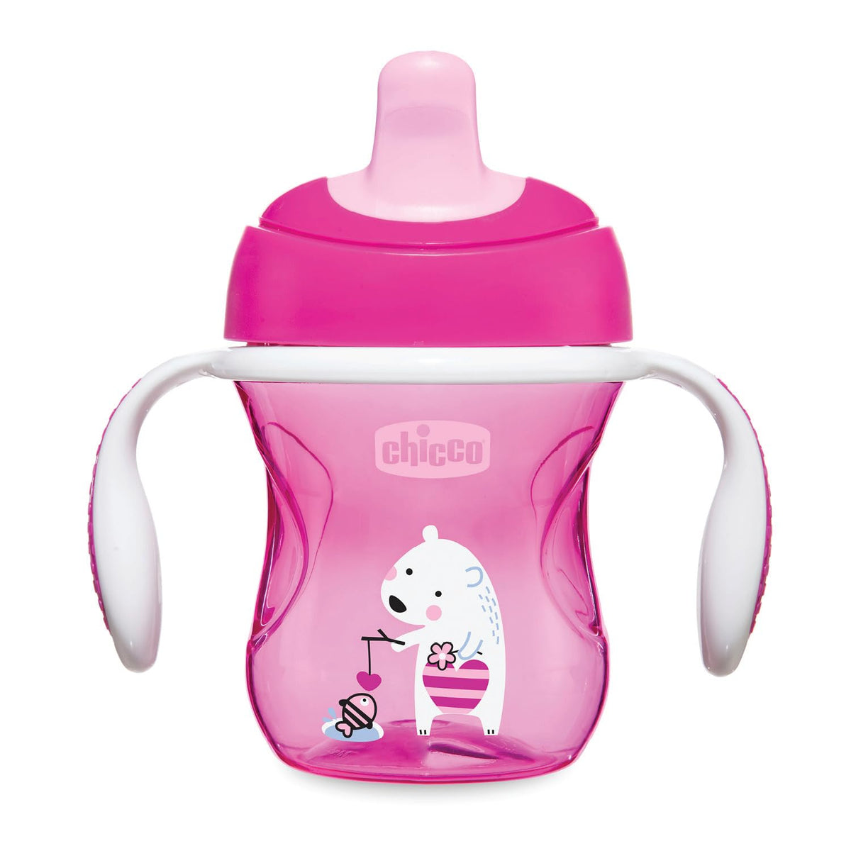 Chicco Baby Training Sippy Cup For 6+ Months, 200Ml | Semi Soft BiteResistant Spout | Spill Proof | Easy Grip | Bpa Free Materi