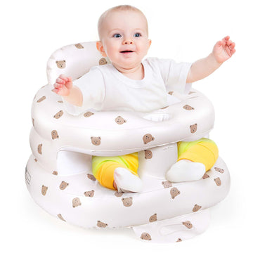 KKUYT Inflatable Baby Seat for 3-36 Months Babies, Fully Supportive Inflatable Baby Chair, Infants Sit up Chair Back Support Flo
