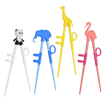 Training Chopsticks, Cute Animal Shape Easy To Use Learning Chopsticks For Kids With Attachable For Right Or Left Handed Child A