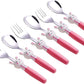 Annova Kids Silverware 6 Pieces Set Children'S Flatware - Stainless Steel Cutlery - 3 X Safe Forks, 3 X Dinner Spoons - Safe Tod