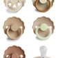 FRIGG SilkySoft Silicone Baby Pacifier 6-Pack Cinnamon Charm | Made in Denmark | BPA-Free (6-18 Months)
