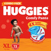 Huggies Comfy Pants Baby Diaper, Extra Large (Xl) Size (1217 Kgs), Pack Of 24