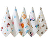 Smile Baby Soft Muslin Shark 100% Organic Bamboo Cotton Bath Face New Born Baby Extra Soft Hankies Reusable Napkins For Infants 
