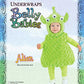 Underwraps Baby'S Alien Belly-Babies, Green, X-Large