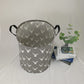 Kunro Large Sized Storage Basket Waterproof Coating Organizer Bin Laundry Hamper For Nursery Clothes Toys (Grey Deer)