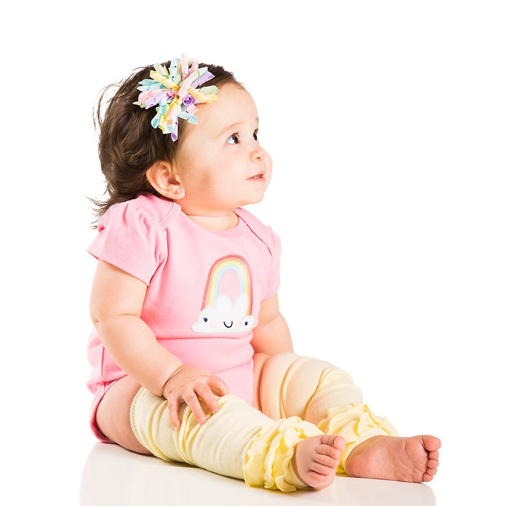 Judanzy 3 Pairs Of Girls Baby Leg Warmers For Newborn, Infant, Toddler, Child (Newborn (Up To 15 Pounds), Yellow, Pink, Aqua)