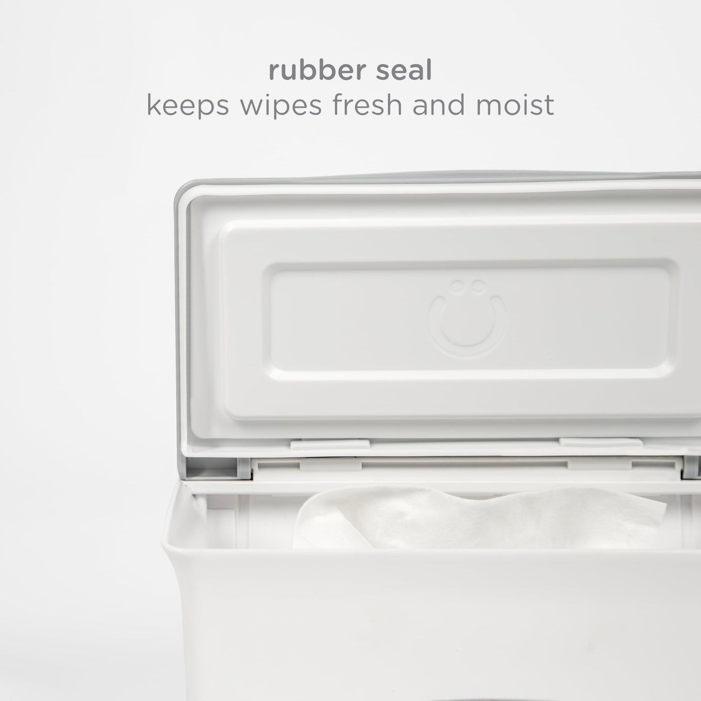 Ubbi Baby Wipes Dispenser With Weighted Plate And Secure Seal, Nursery And Baby Registry Essential To Keep Wipes Fresh, Open Wat