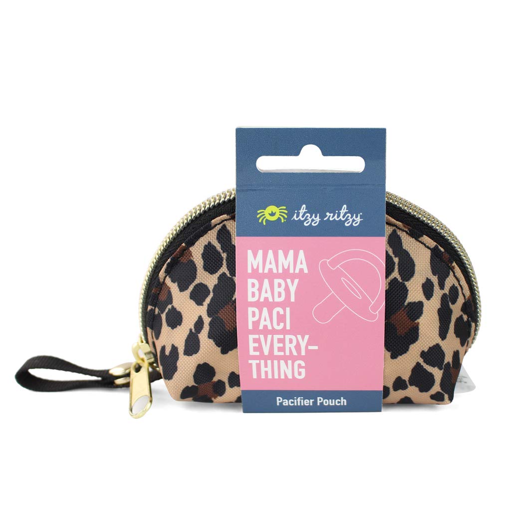Itzy Ritzy Everything Storage Pouch; Small Zipper Pouch Holds 2 Pacifiers; Snap Handle Attaches To Diaper Bag, Stroller Or Purse