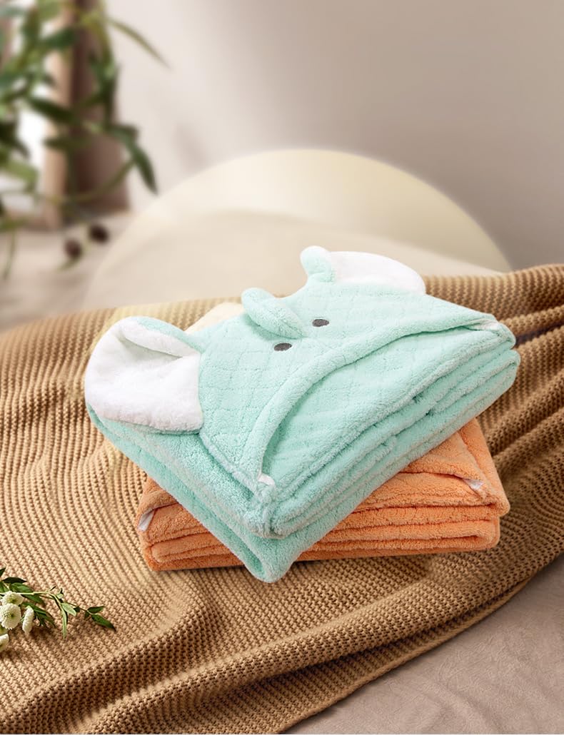 Toddler Towels With Hood Kids Bath Towels Baby Bath Towels Hooded Towels For Kids 0-5 Years, 2-Pack Soft Absorbent Hooded Baby T