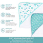Spasilk Bath Hooded Towels & Washcloths Set For Babies, 23-Piece Gift Set, Green Dots