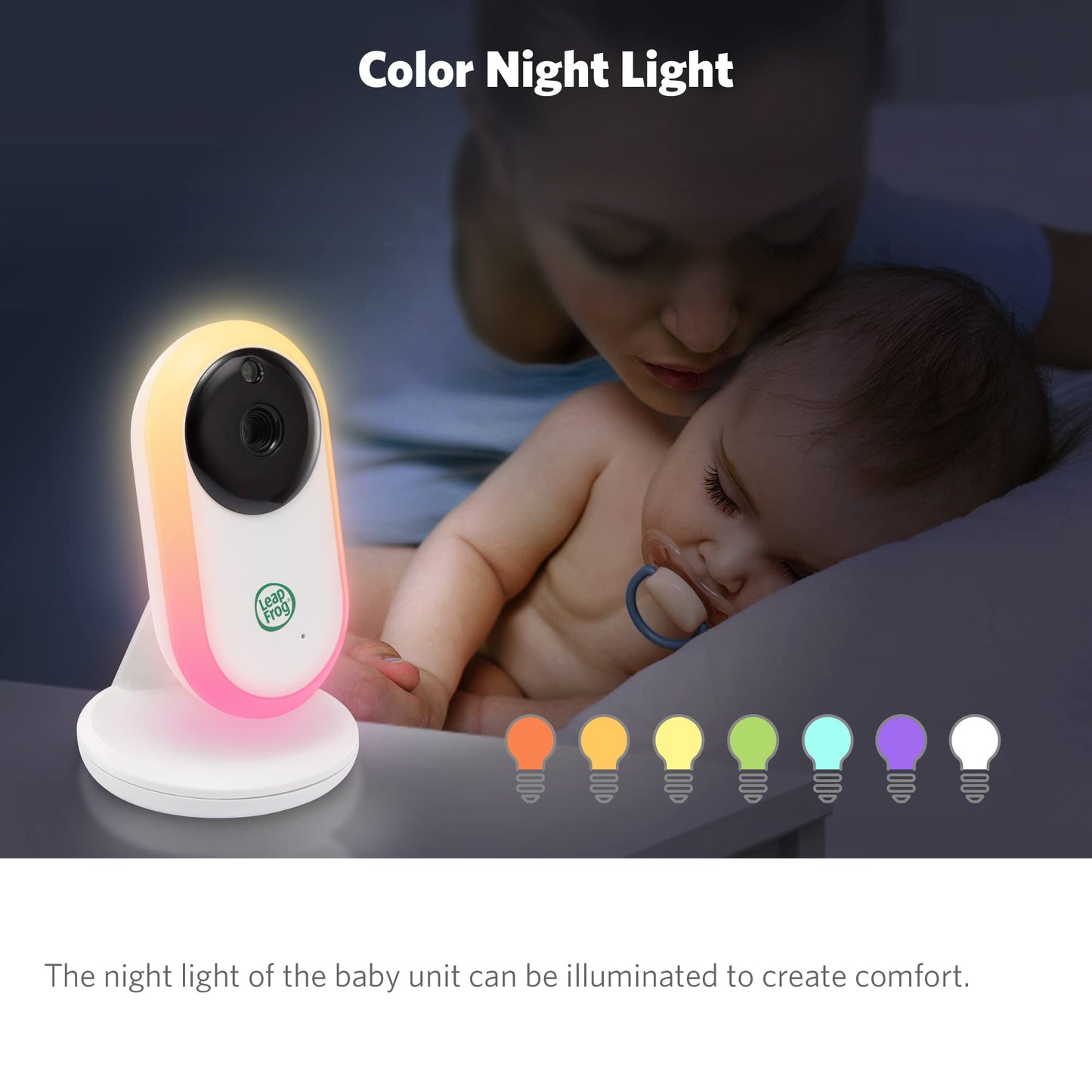 Leapfrog Lf2415 Baby Monitor, 5    Ips Lcd Screen, 1000Ft Range, Night Vision, Soothing Lullabies, Nightlight, 2-Way Audio, Temp