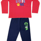 Kaboos 100% Cotton Printed Night Suit (8 Years) Red