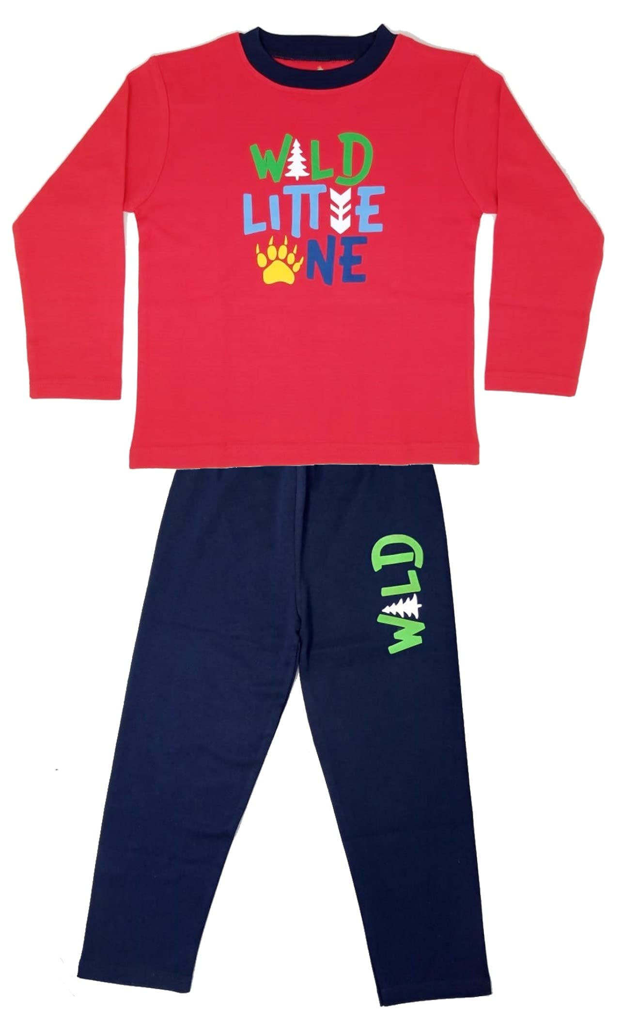 Kaboos 100% Cotton Printed Night Suit (8 Years) Red