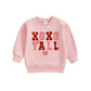 Toddler Baby Girl Boy Valentines Day Outfit Fries Before Guys Sweatshirt Shirt Long Sleeve Pullover Winter Clothes (A-R-Pink, 3-
