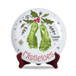 Mistletoes DIY My Babys First Christmas Ceramic Novelty Plates Gifts for Babies, Handprint Footprint Crafts, Project Memory Kee
