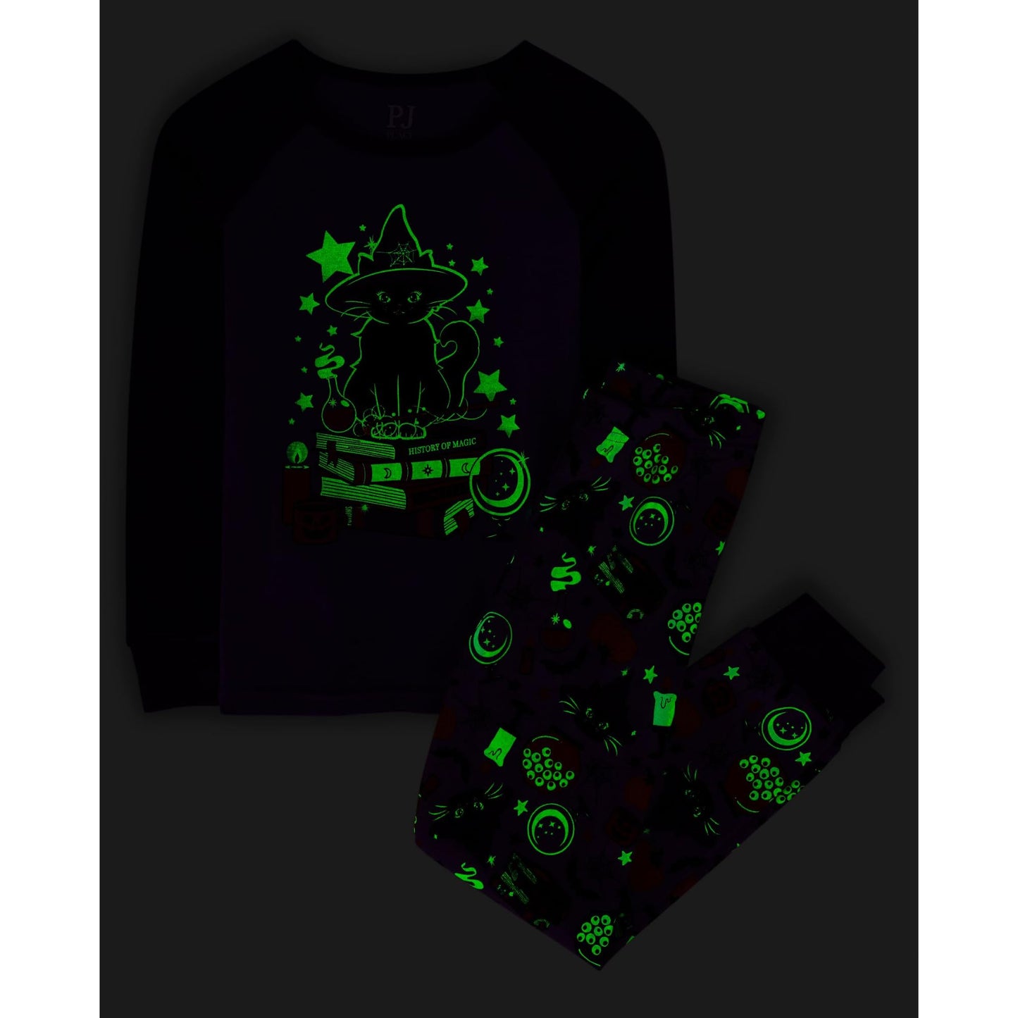 The Children'S Place,Unisex Baby,And Kids, Sibling Matching, Holiday Pajama Sets, Cotton,Witchy Cat Halloween,12