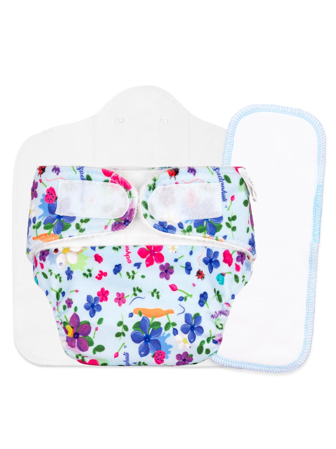 Superbottoms New Born Uno Cloth Diaper Combo Pack  Includes 1 Uno Diaper, 1 Dryfeel Magic Pad & 1 Universal Booster Pad  Reusa