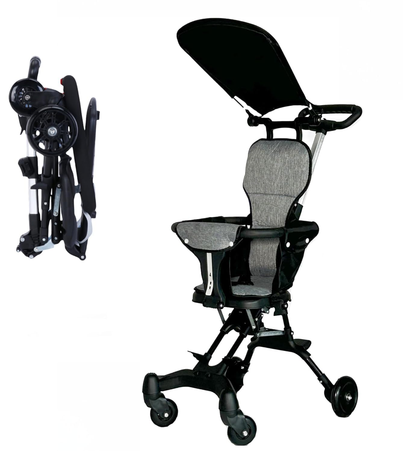 Baby Stroller/Pram For 03 Years Girl & Boy With Foldable Design & 5 Point Safety Harness For Newborn & Toddler Kid  Adjustable