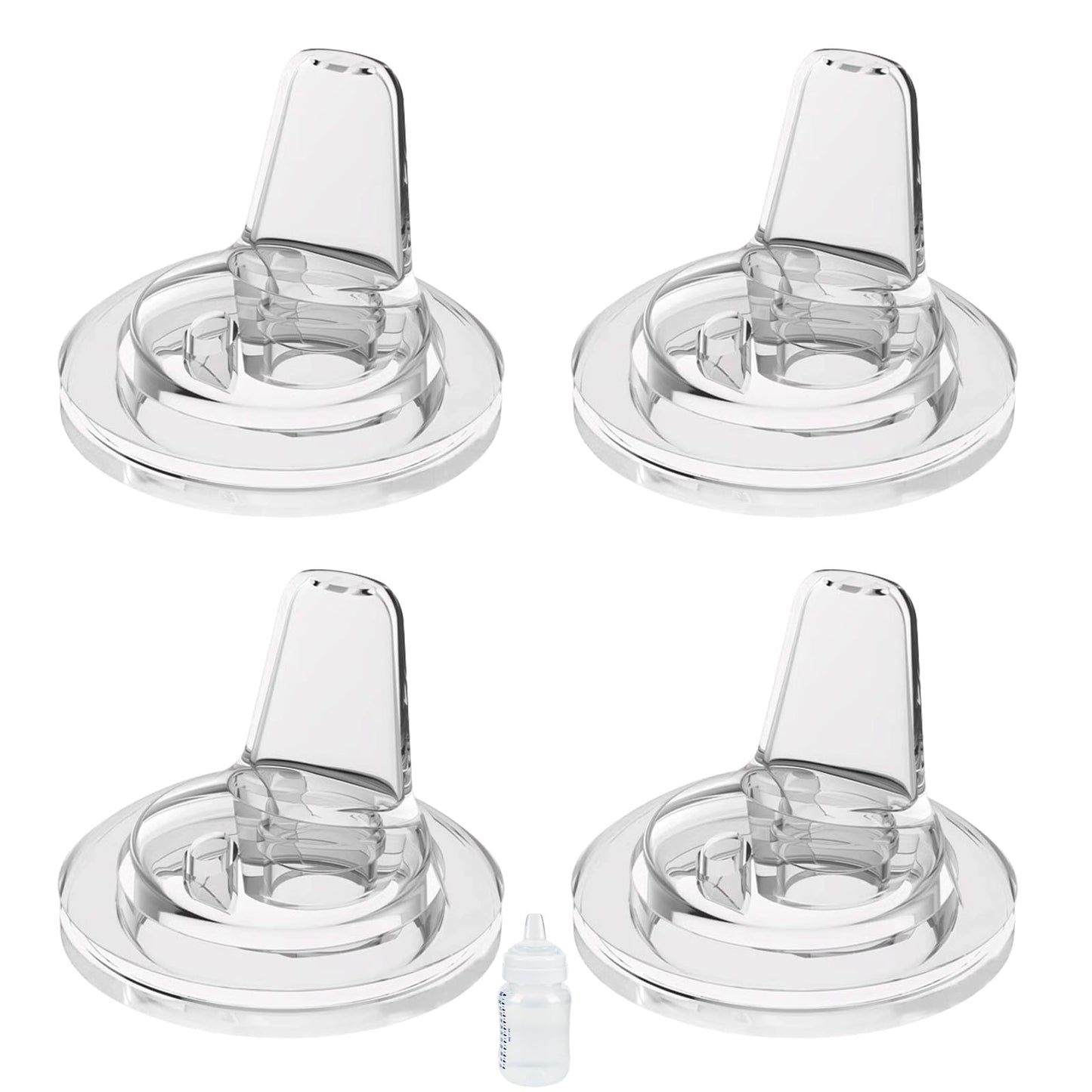 Spout Sippy Nipples for Philips Avent Anti-Colic Baby Bottles, Transition Cup Food Grade Silicone Soft Nipple 6m+, Pack of 4