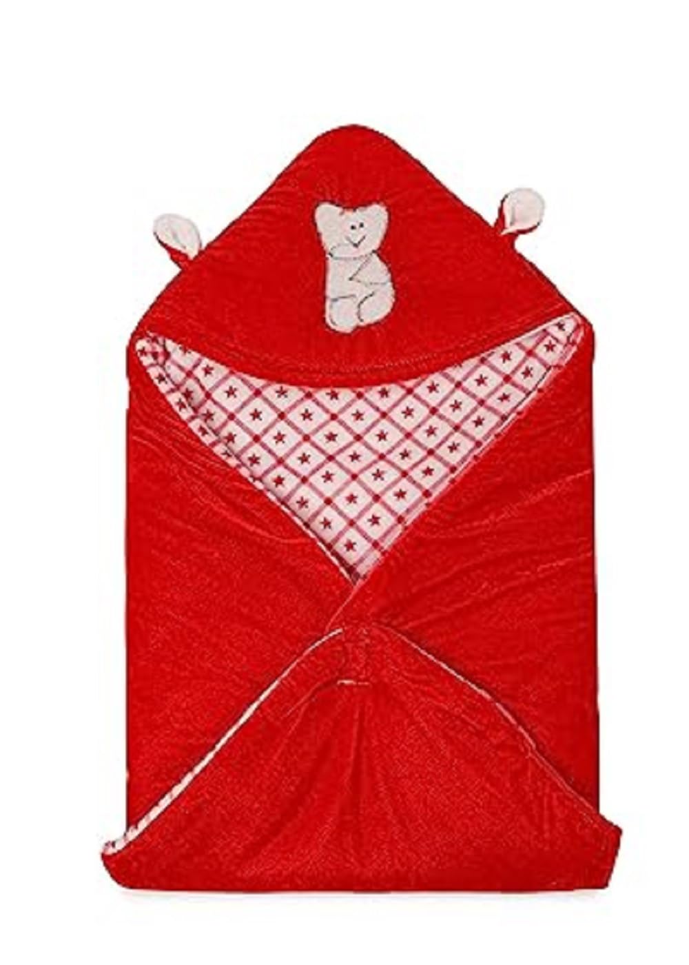 Ilsha 3in1 Hooded Baby Blanket Wrapper | Unisex Towel for New Born Baby | All Season Soft Swaddle | Nursing Gift | Receiving B
