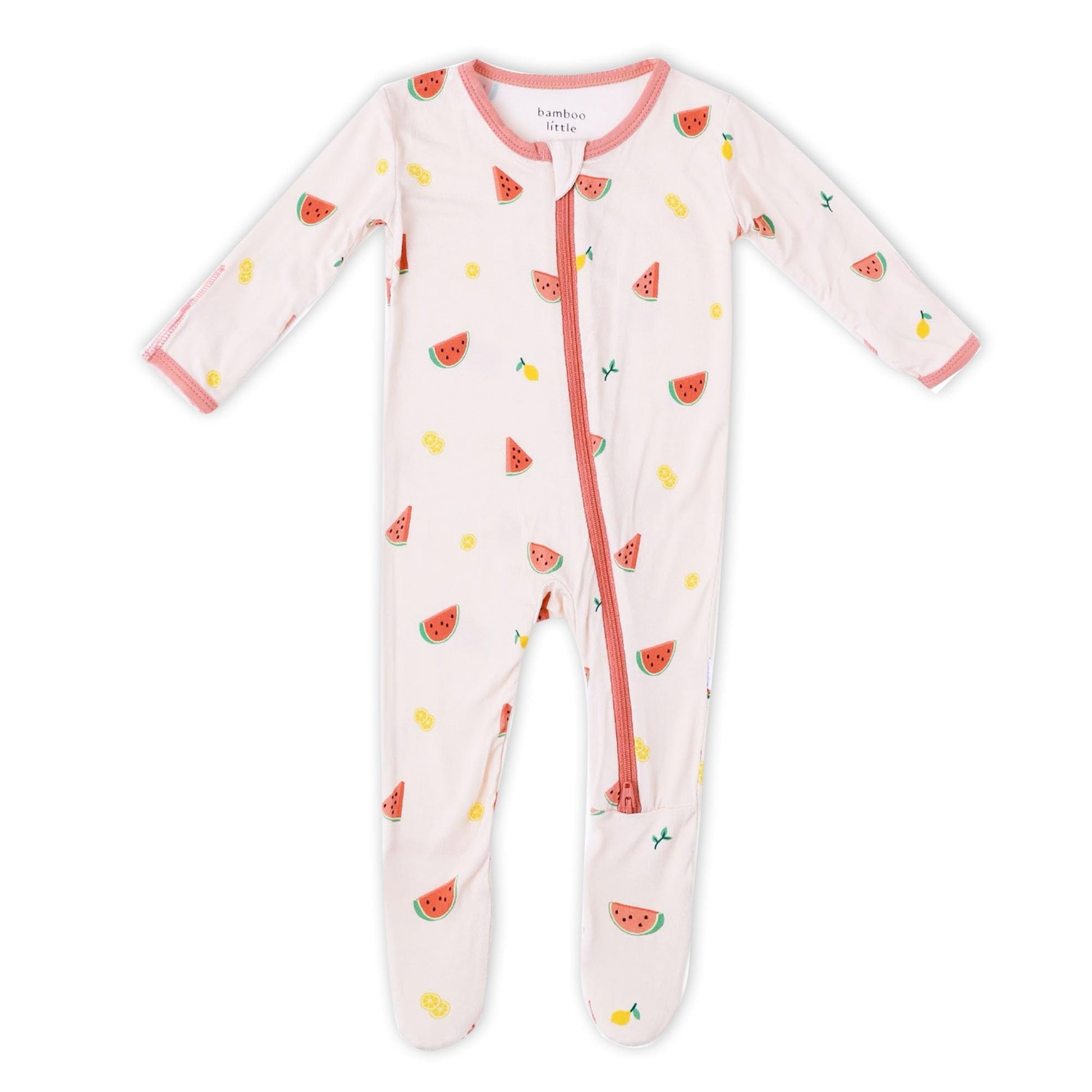 Watermelon Footie For Baby - 95% Viscose Made From Bamboo, 5% Spandex - Imported (8-24 Months)