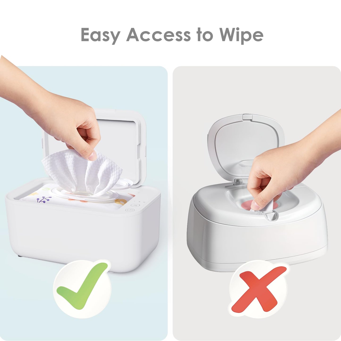 Baby Wipe Warmer, Wipe Warmer And Baby Wet Wipes Dispenser, Wipes Warmer For Newborn Baby Evenly Heated, Portable Wipe Warmer Sm
