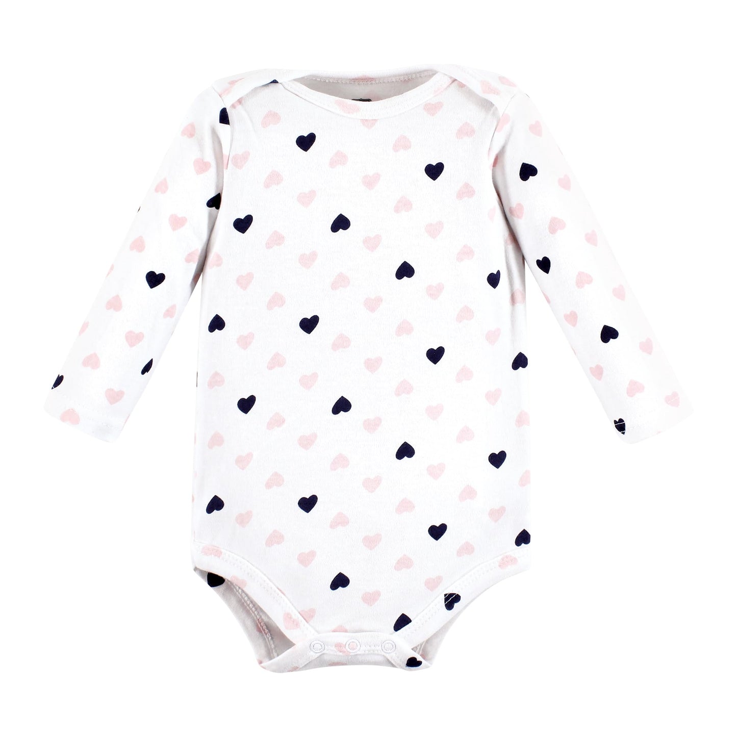 Hudson Baby Unisex Baby Cotton Long-Sleeve Bodysuits, Girl Mommy Pink Navy, 18-24 Months