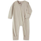 Medjhotep Rayon from Bamboo Baby Pajamas 6-9 Months Beige Baby Sleeper with Mitten Cuffs and 2 Way Zipper, Rompers for Baby Boy 
