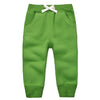 Cuteon Unisex Toddler Jogger Pants Kids Cotton Elastic Waist Winter Baby Sweatpants Pants 5Years Grass Green