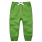 CuteOn Unisex Toddler Jogger Pants Kids Cotton Elastic Waist Winter Baby Sweatpants Pants 2Years Grass Green