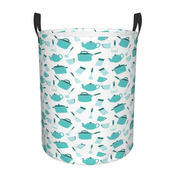 Pevtufa Utensiles Foldable Laundry Basket Organizer,Fabric Clothes Toy Storage Basket Nursery Hamper Storage Bin For Household B